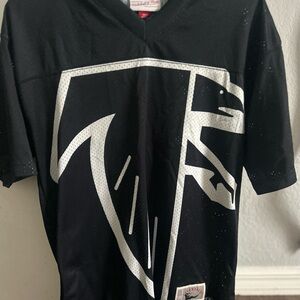 Mitchell & Ness Black and White Atlanta Falcons Jersey